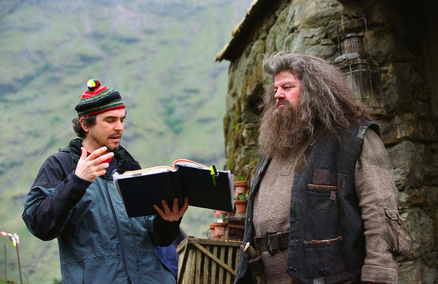 Alfonso Cuarón and Robbie Coltrane