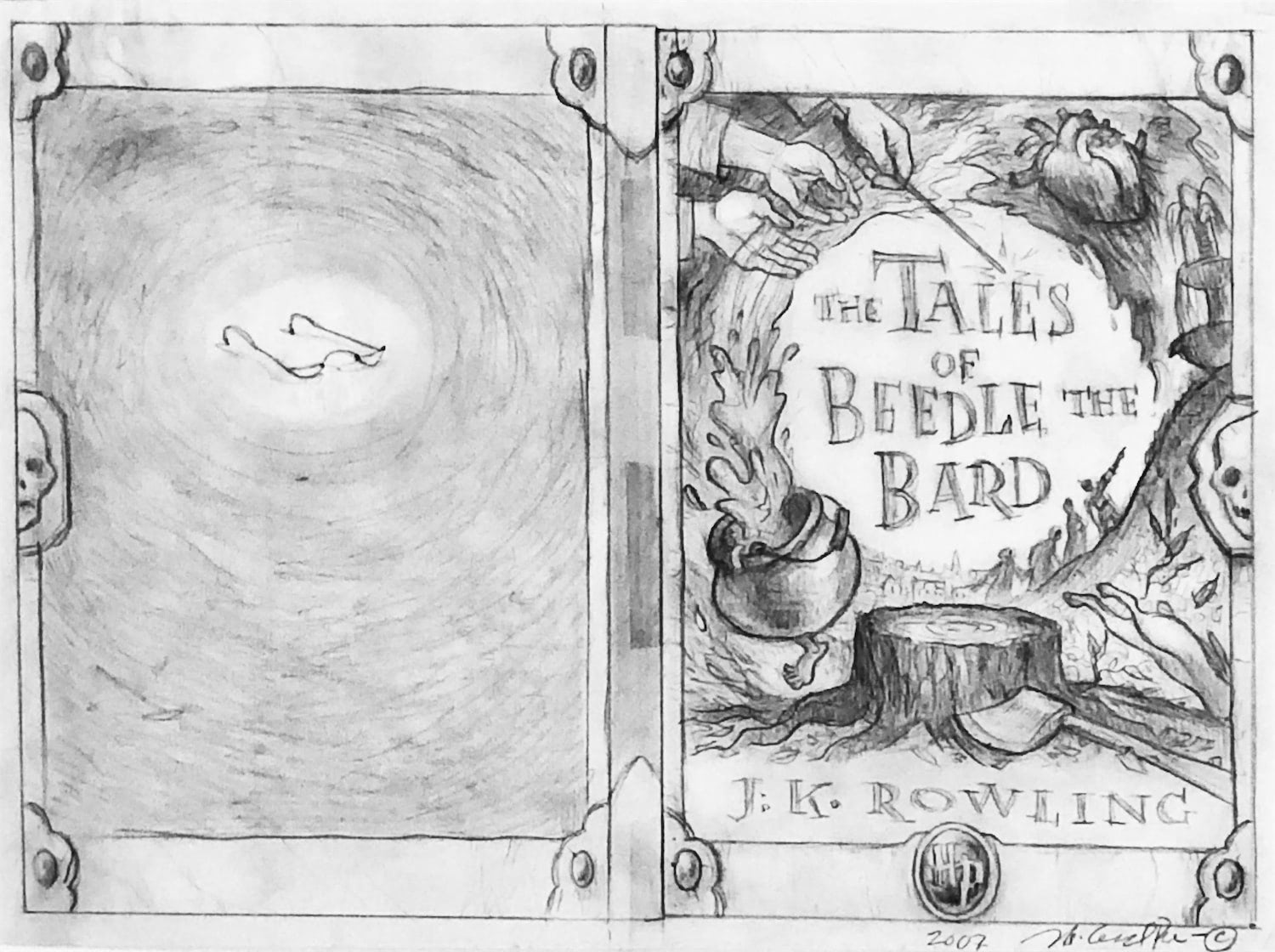 ‘Beedle the Bard’ US cover art (Mary GrandPré early sketch)