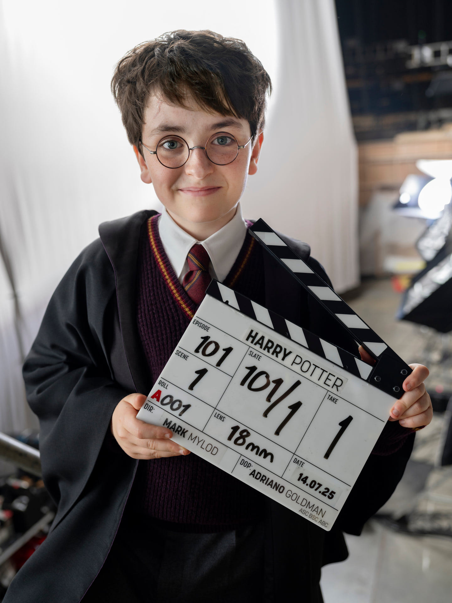 Dominic McLaughlin on day one of shooting