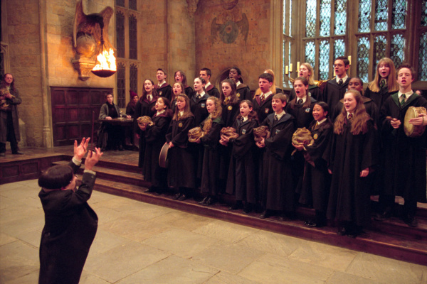 Hogwarts choir singing Double Trouble