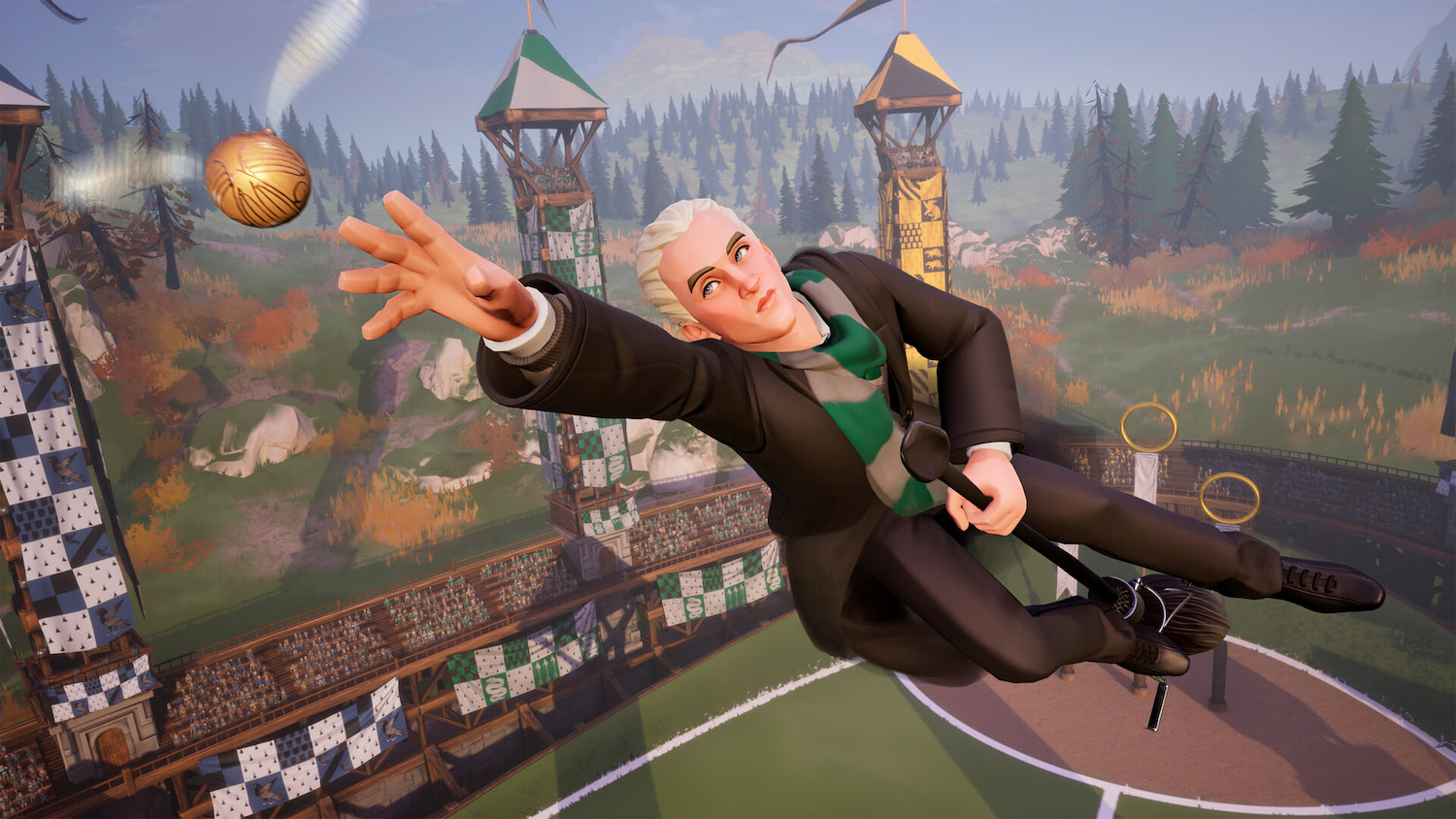 Draco Malfoy catches the Golden Snitch (Harry Potter: Quidditch Champions)