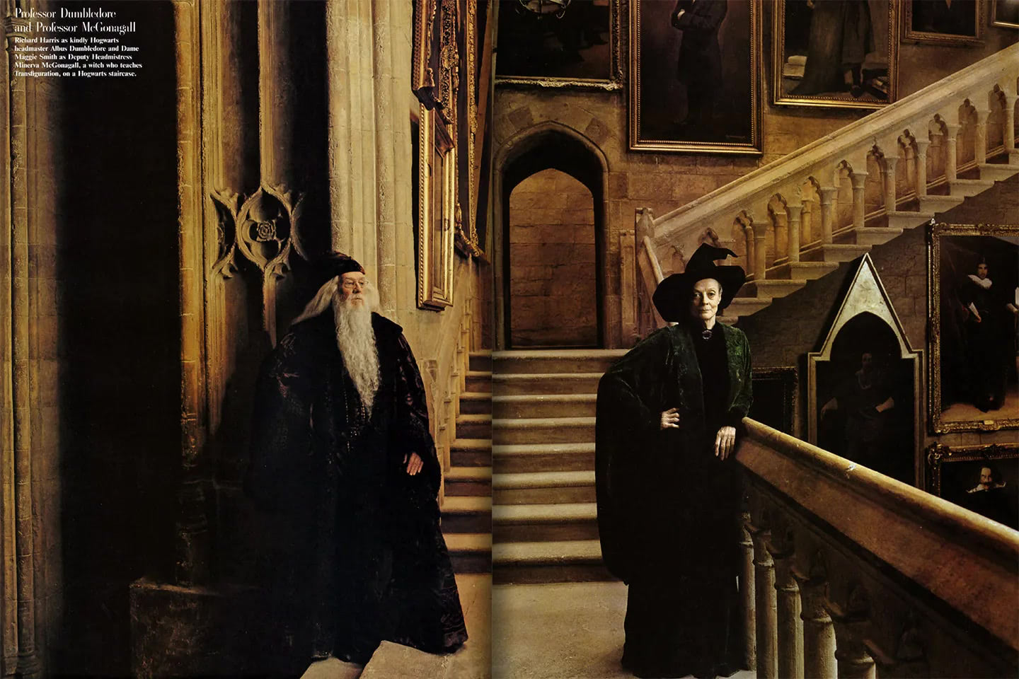 Professor Dumbledore and Professor McGonagall (Annie Leibovitz ‘Vanity Fair’ photoshoot)