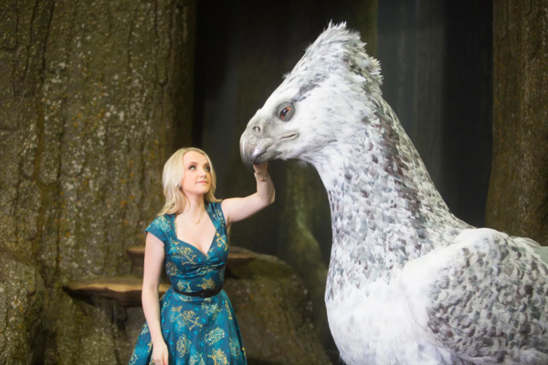 Evanna Lynch And Buckbeak At The Forbidden Forest Expansion — Harry Potter Fan Zone 