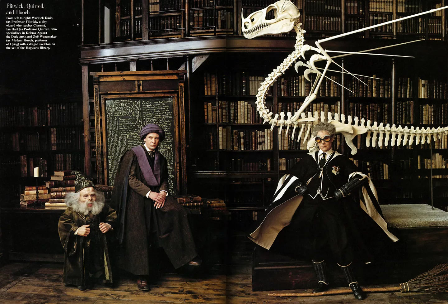 Flitwick, Quirrell and Hooch (Annie Leibovitz ‘Vanity Fair’ photoshoot)