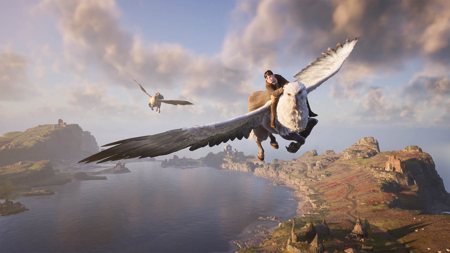 Flying a Hippogriff (Hogwarts Legacy)
