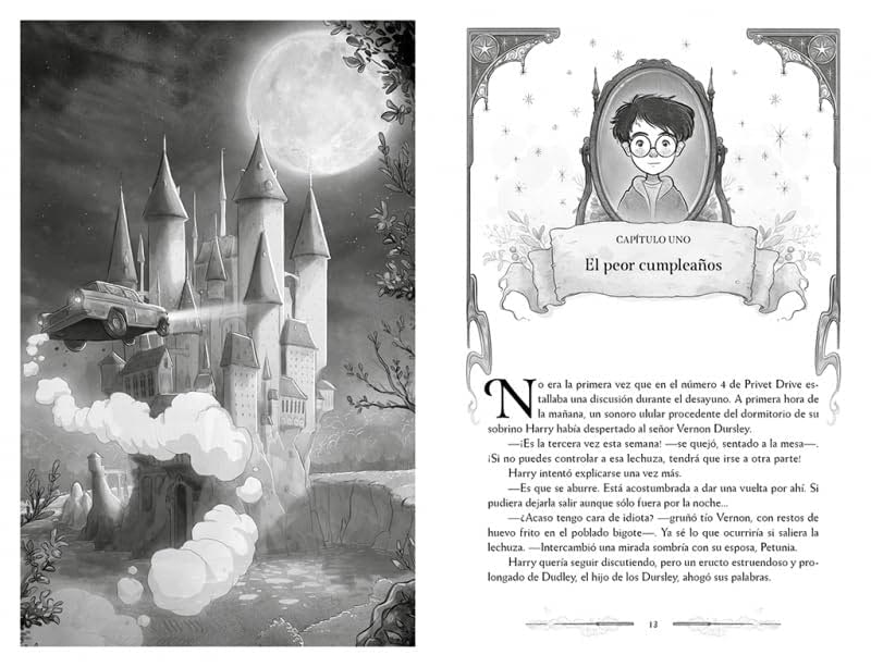 Flying to Hogwarts (Spanish illustrated edition)