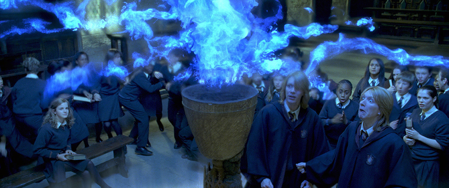 Fred and George ‘trick’ the Goblet of Fire