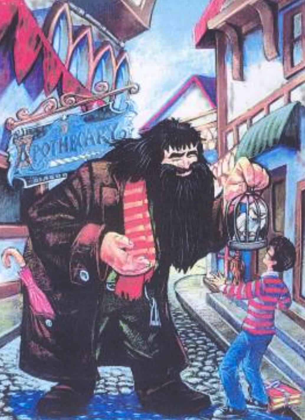 Hagrid and Harry in Diagon Alley