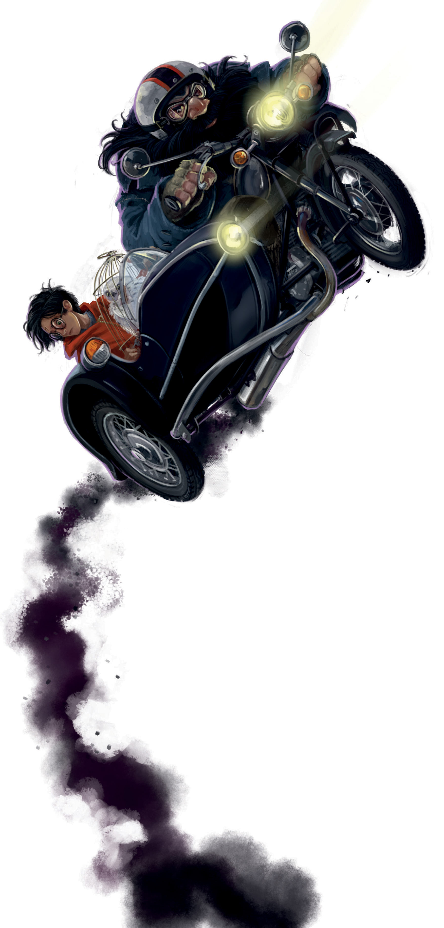 Hagrid and Harry escape Privet Drive