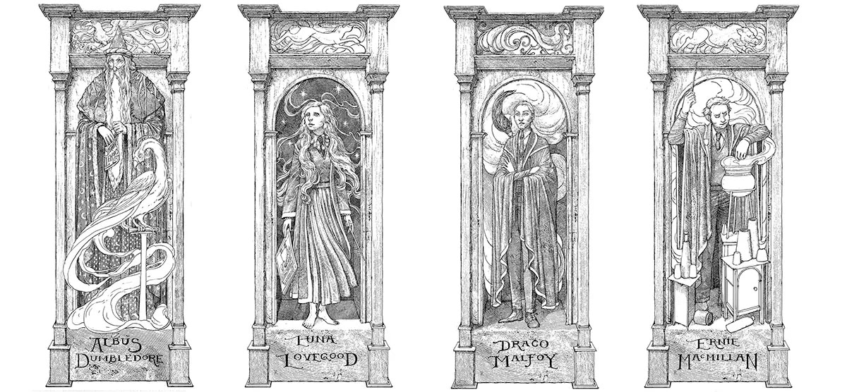 Portraits in the ‘Half-Blood Prince’ house editions