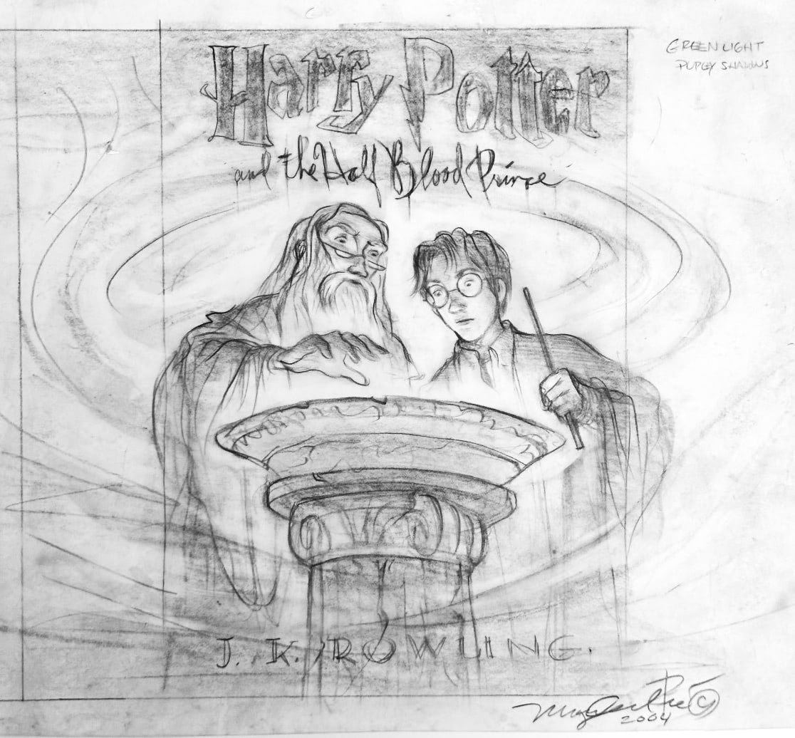 ‘Half-Blood Prince’ US cover art (Mary GrandPré early sketch)