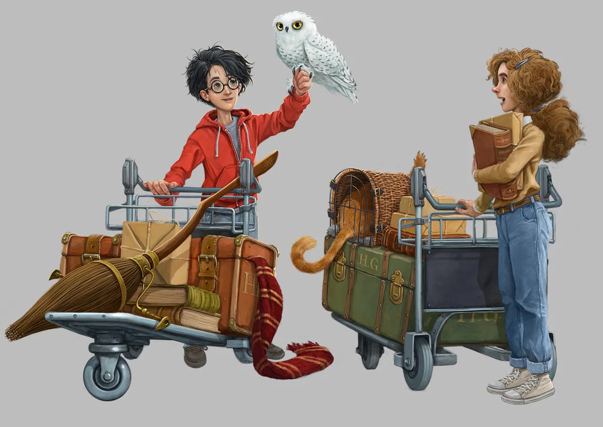 Harry and Hermione (Jonny Duddle illustration)