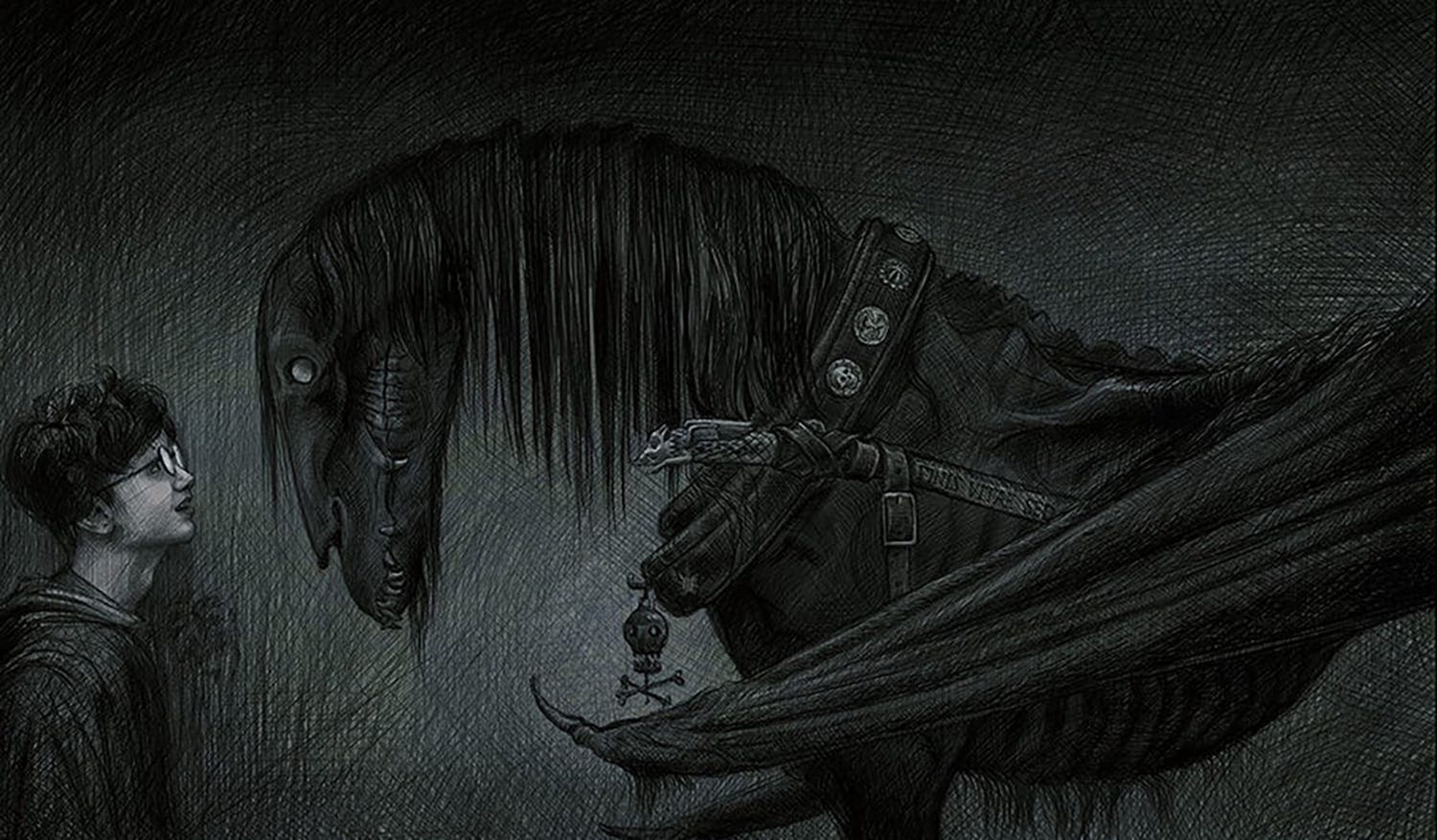 Harry and a Thestral