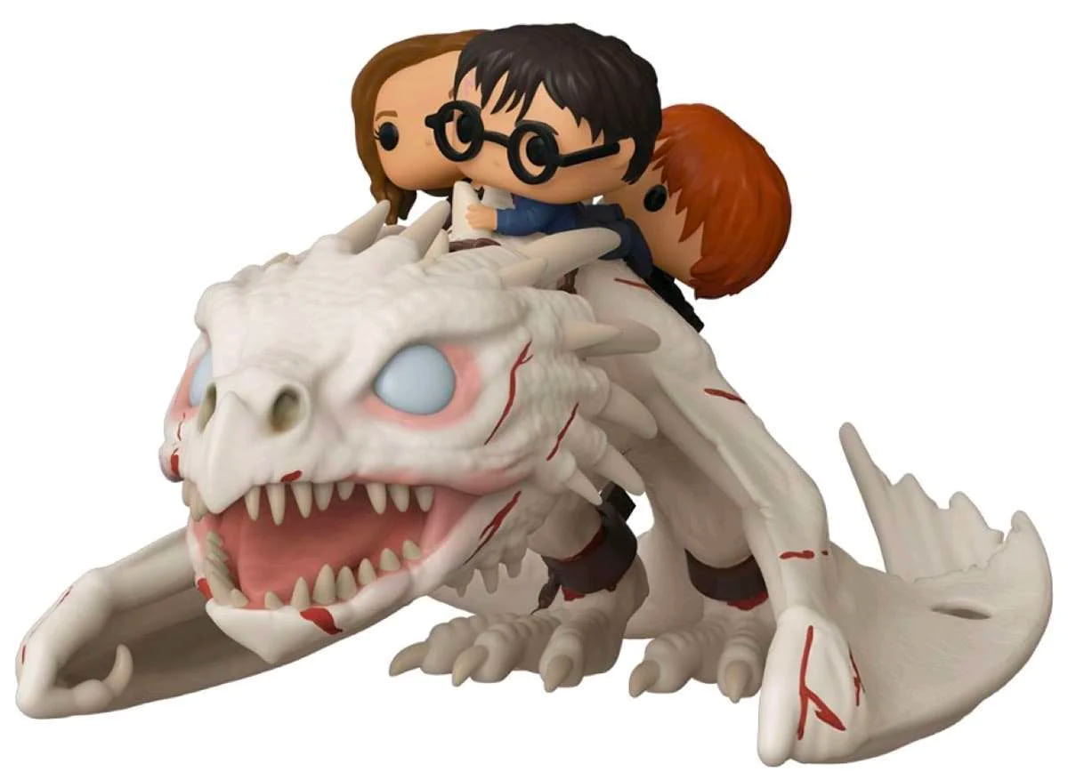 Harry, Hermione, & Ron Riding Gringotts Dragon (Pop! Rides)