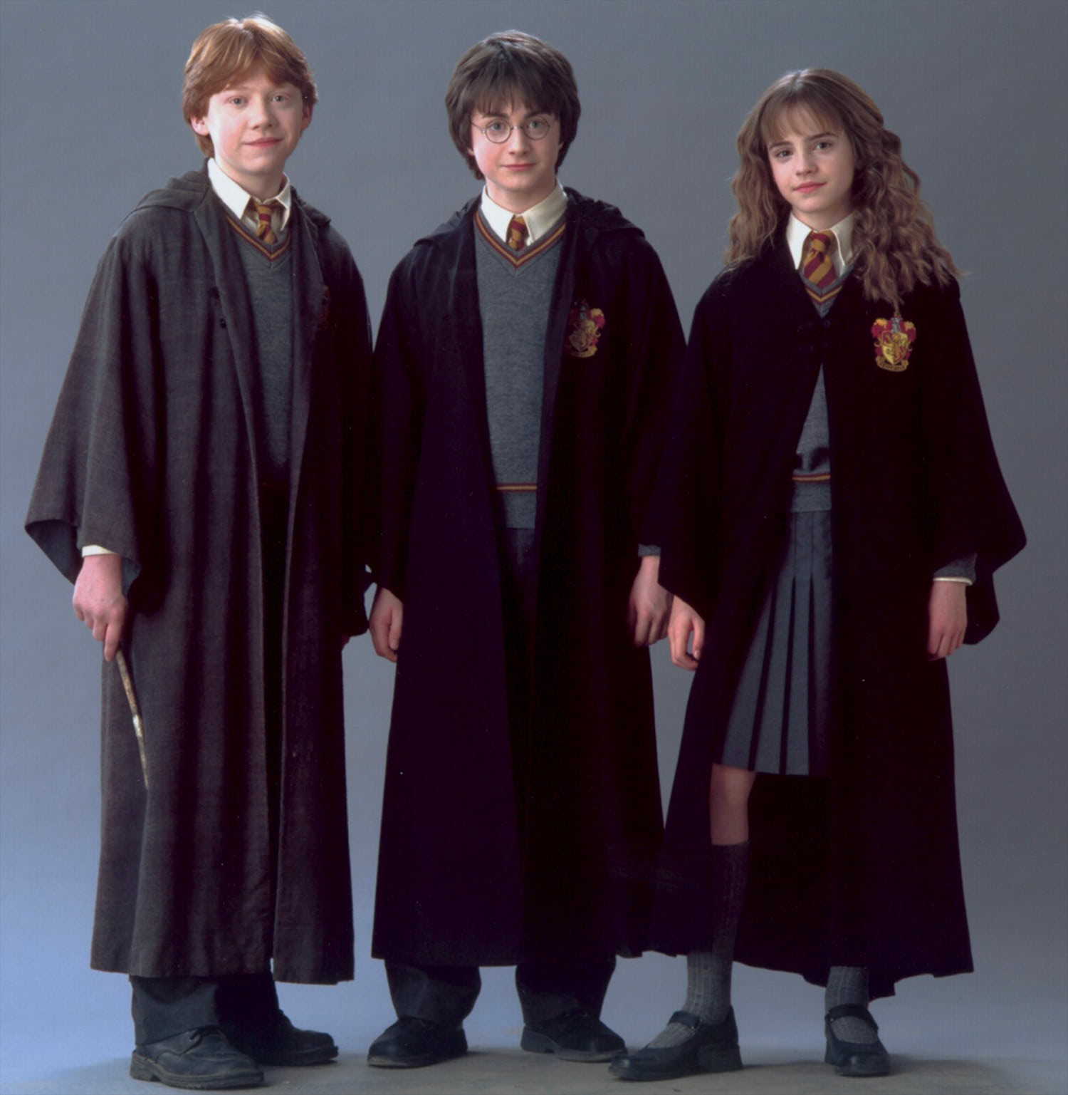 Portrait of Ron Weasley, Harry Potter and Hermione Granger