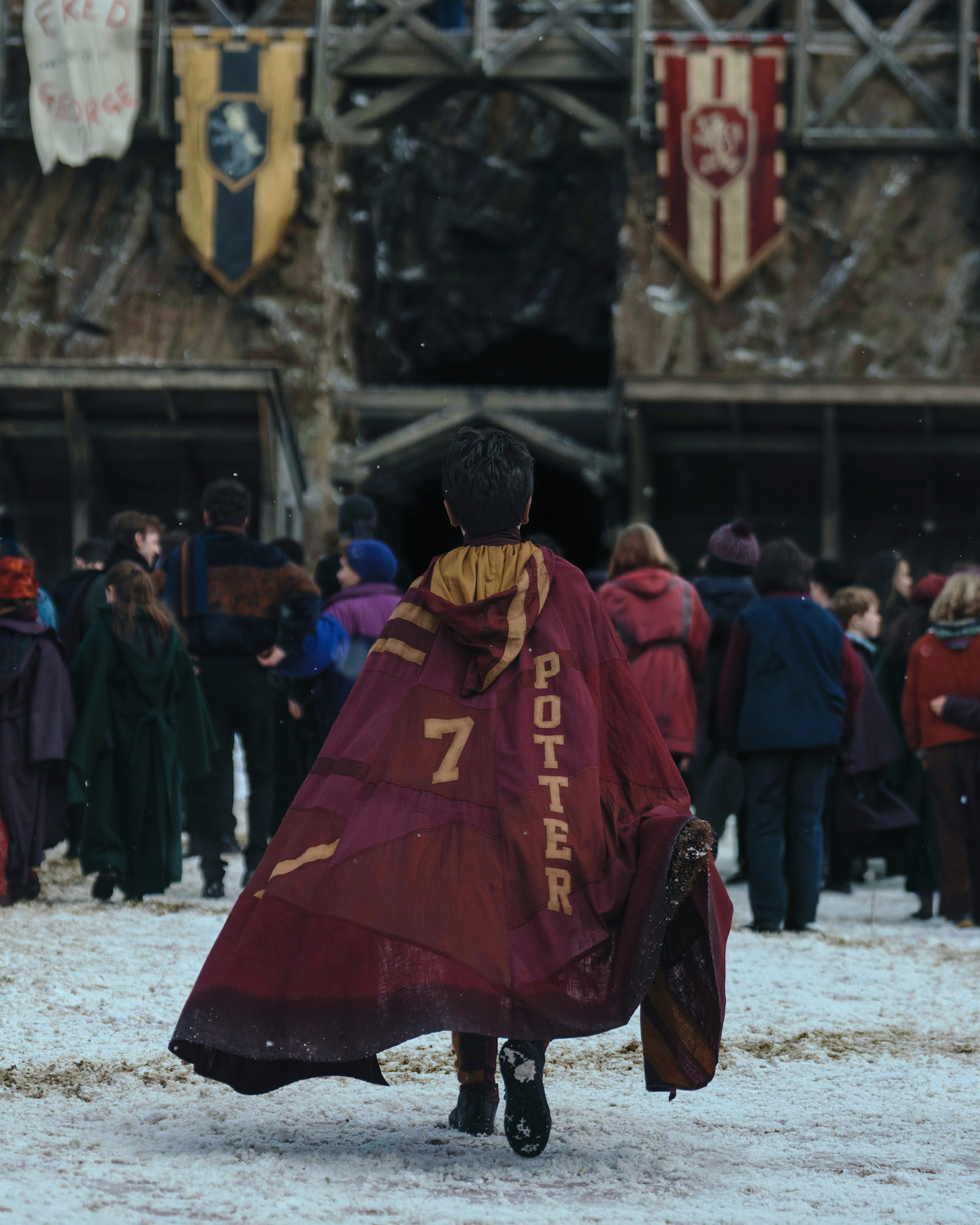 Harry in Quidditch robes