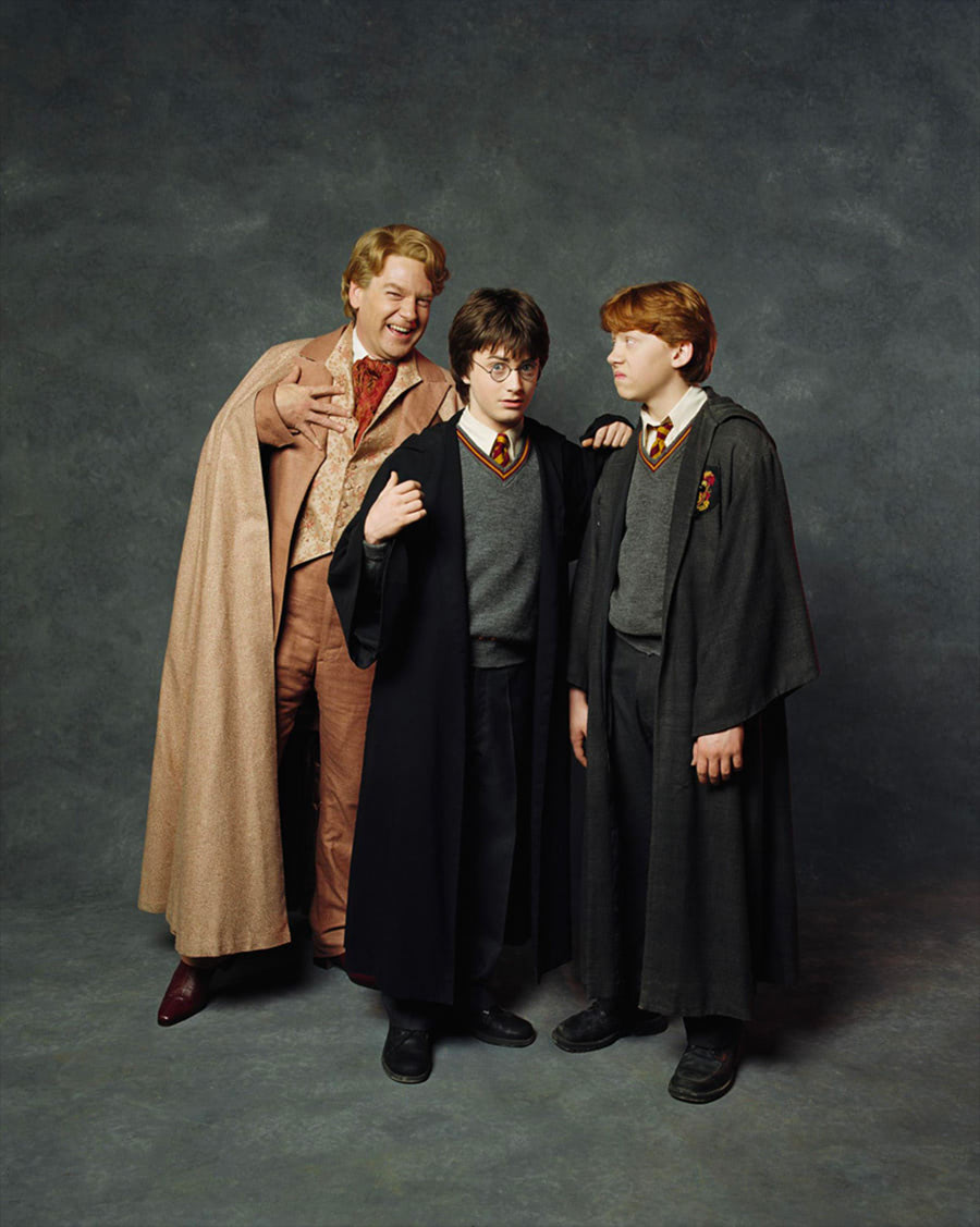 Portrait of Gilderoy Lockhart, Harry Potter and Ron Weasley