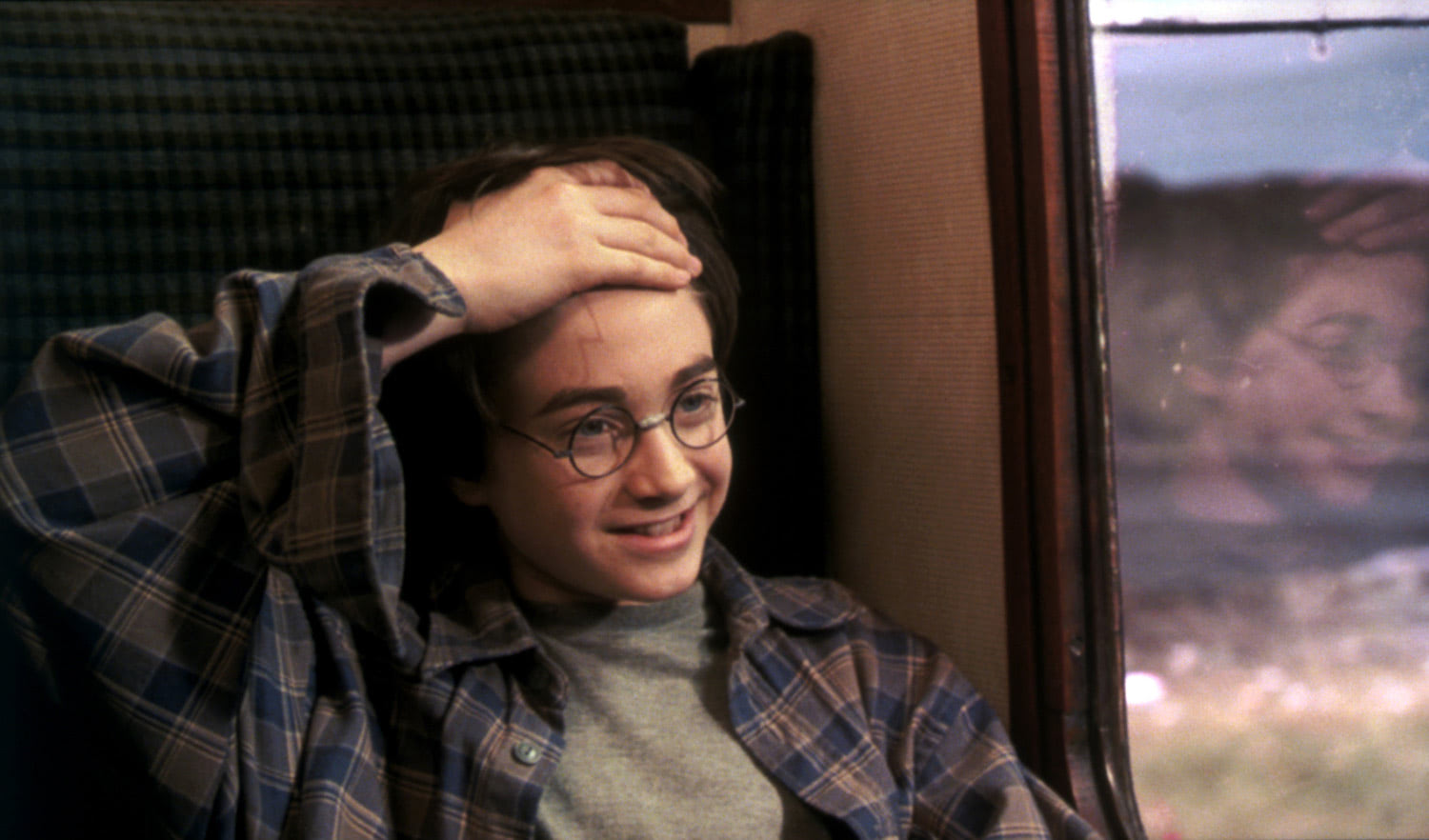 Harry on the Hogwarts Express
