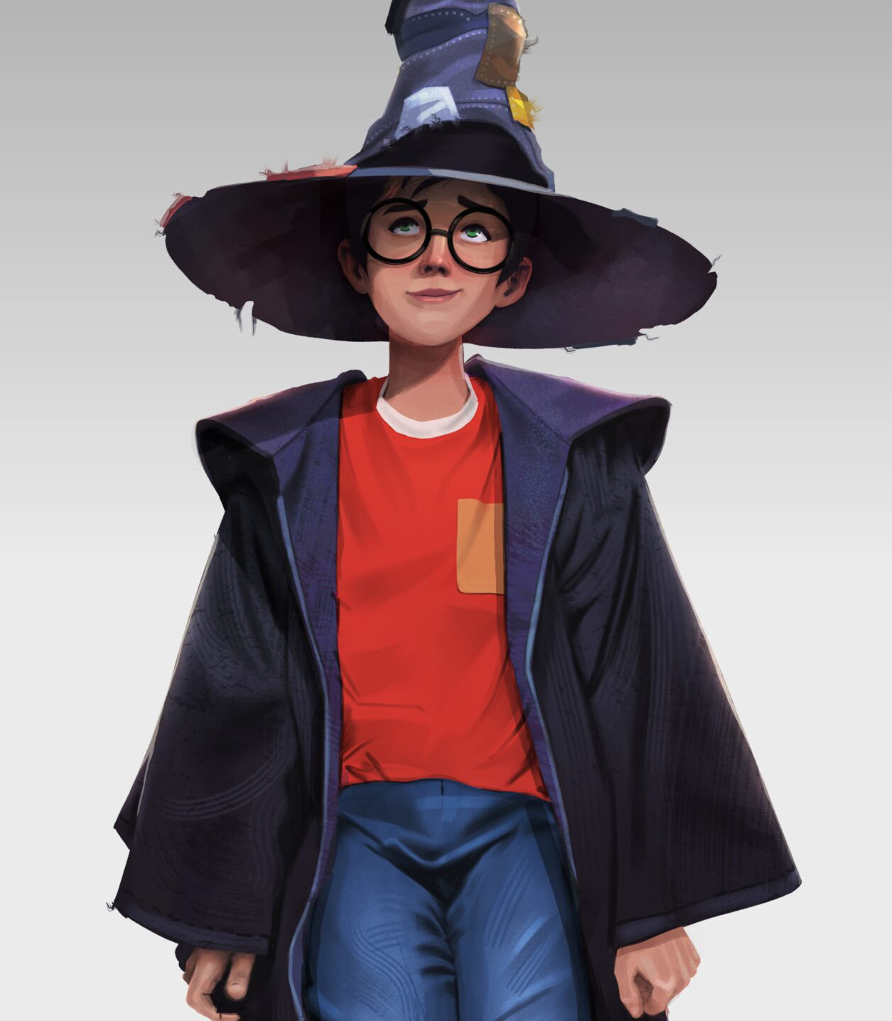 Harry wearing the Sorting Hat (Studio La Plage illustration)