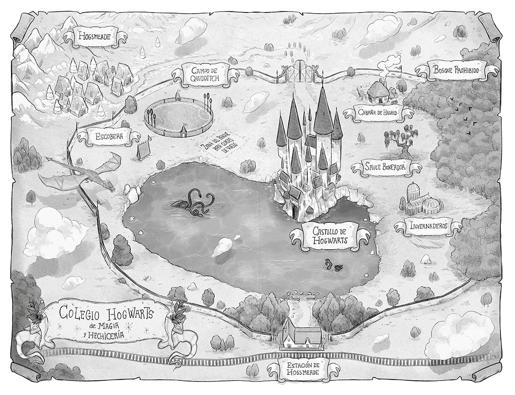 Hogwarts map (Spanish illustrated edition)