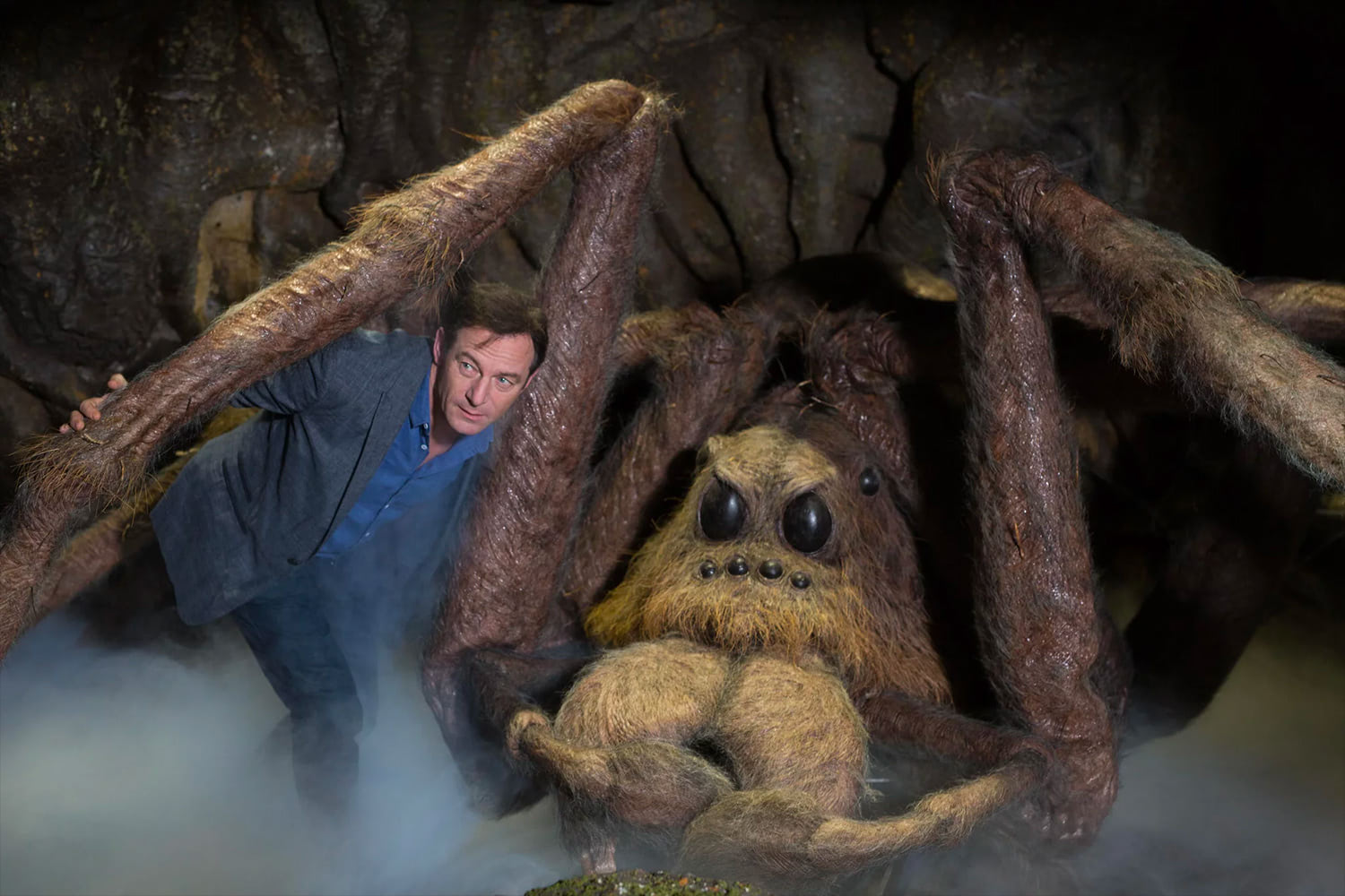 Jason Isaacs and Aragog at the Forbidden Forest expansion