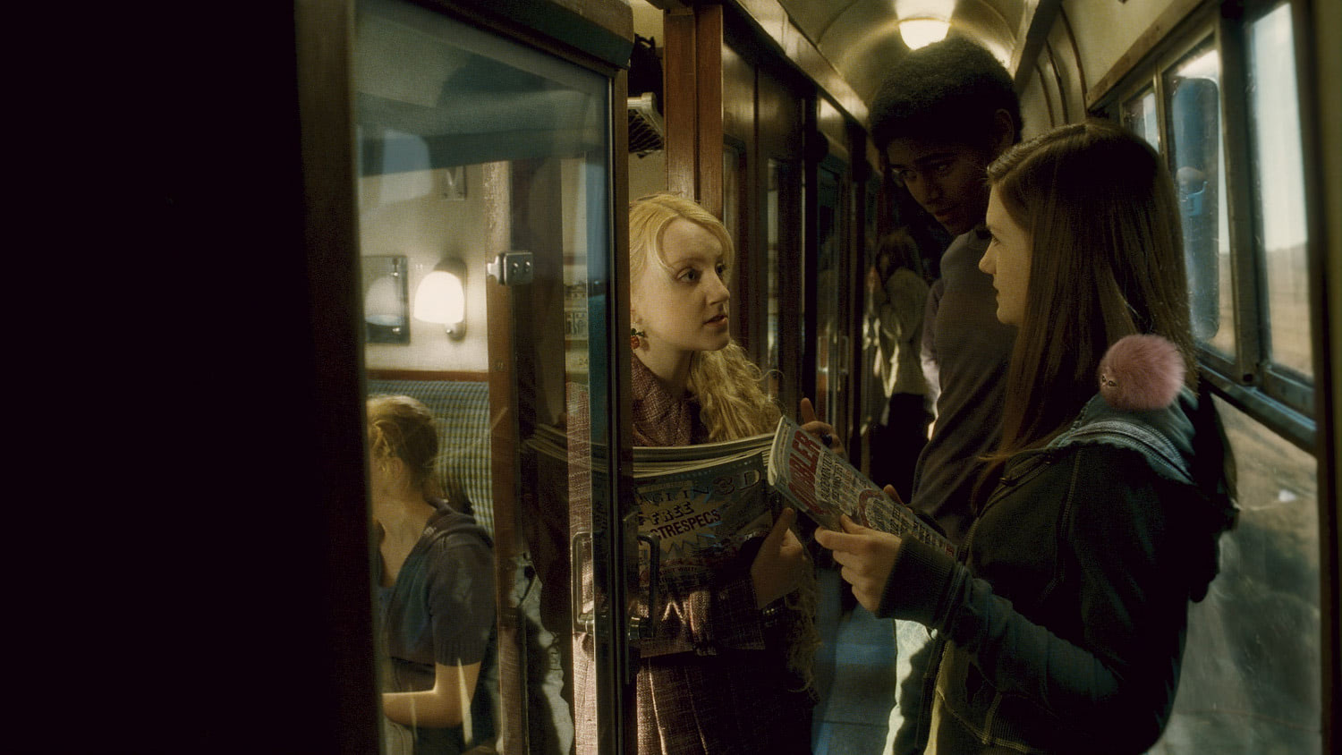 Luna and Ginny on the Hogwarts Express