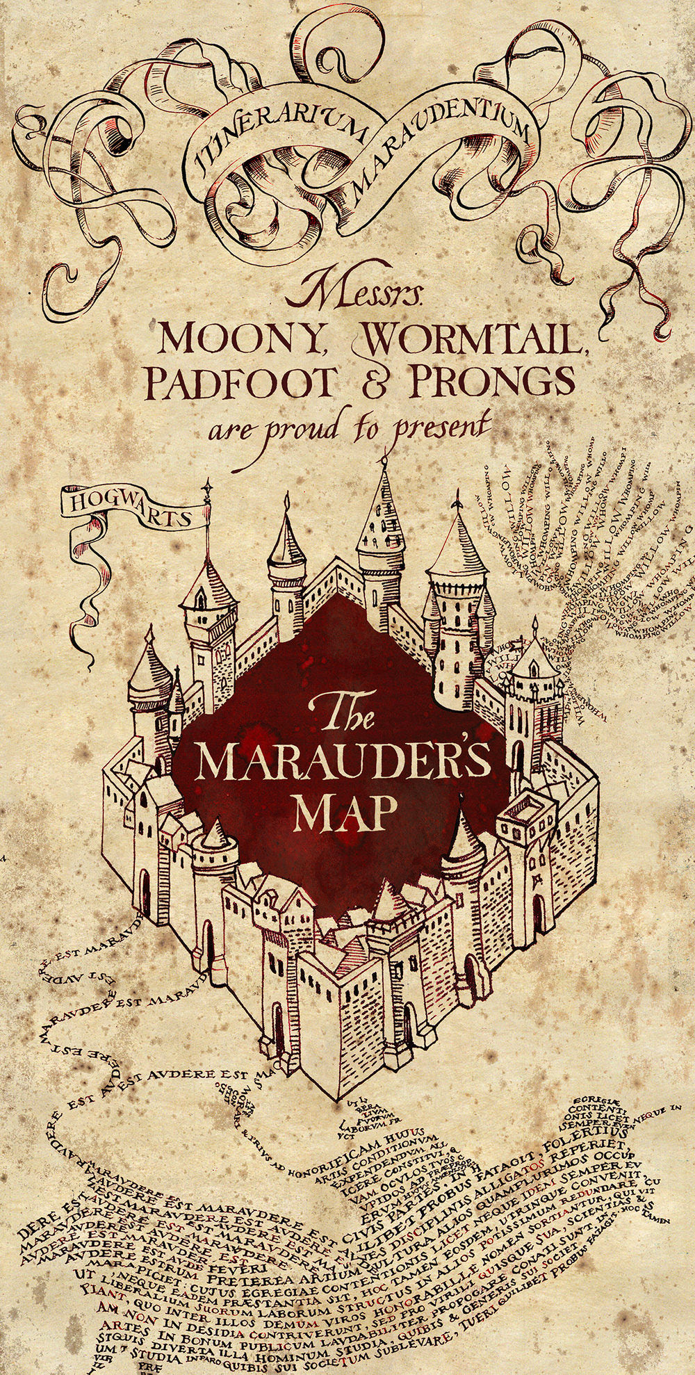 My First Harry Potter Marauder's Map Painting - Jenn Garman - Artist