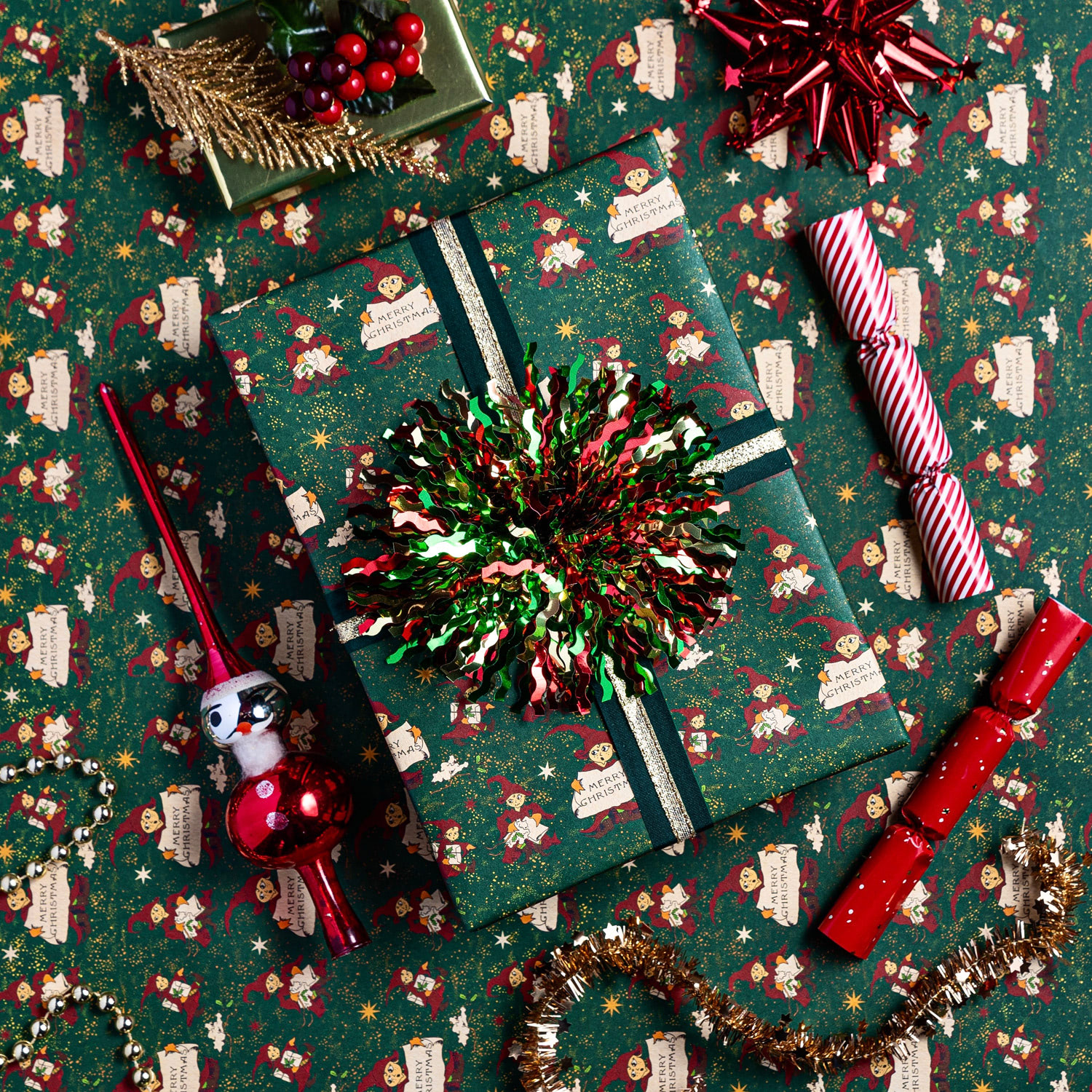 MinaLima Christmas Elf wrapping paper