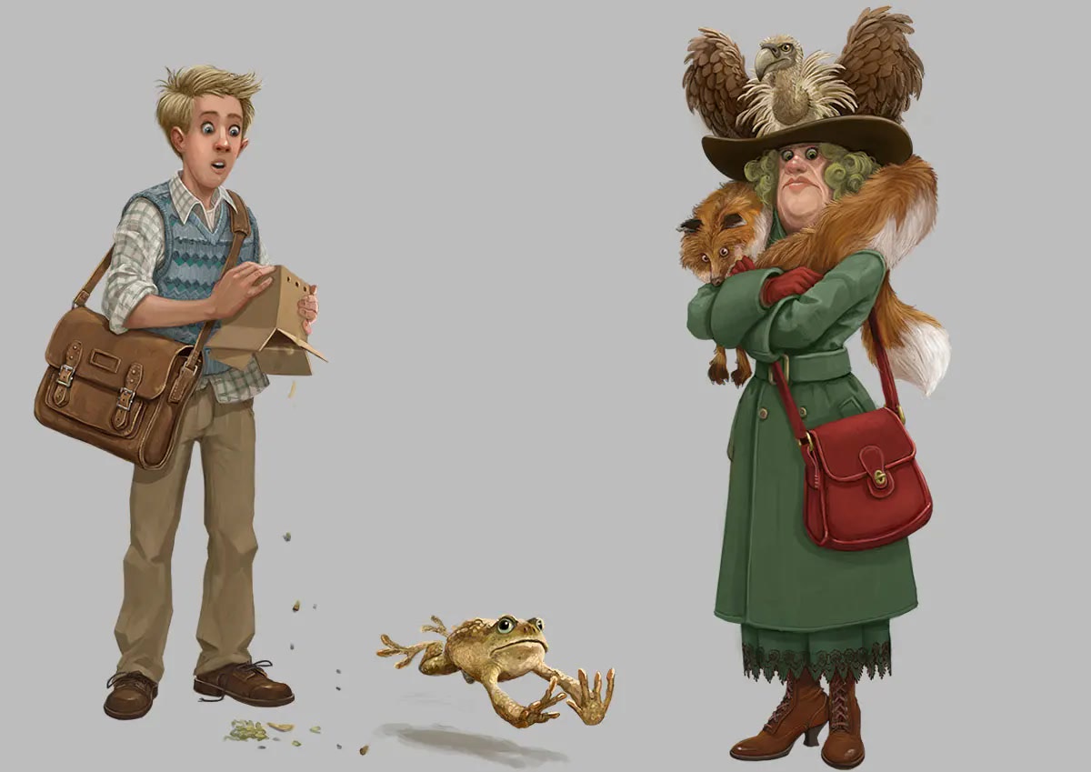 Neville Longbottom and Gran (Jonny Duddle illustration)