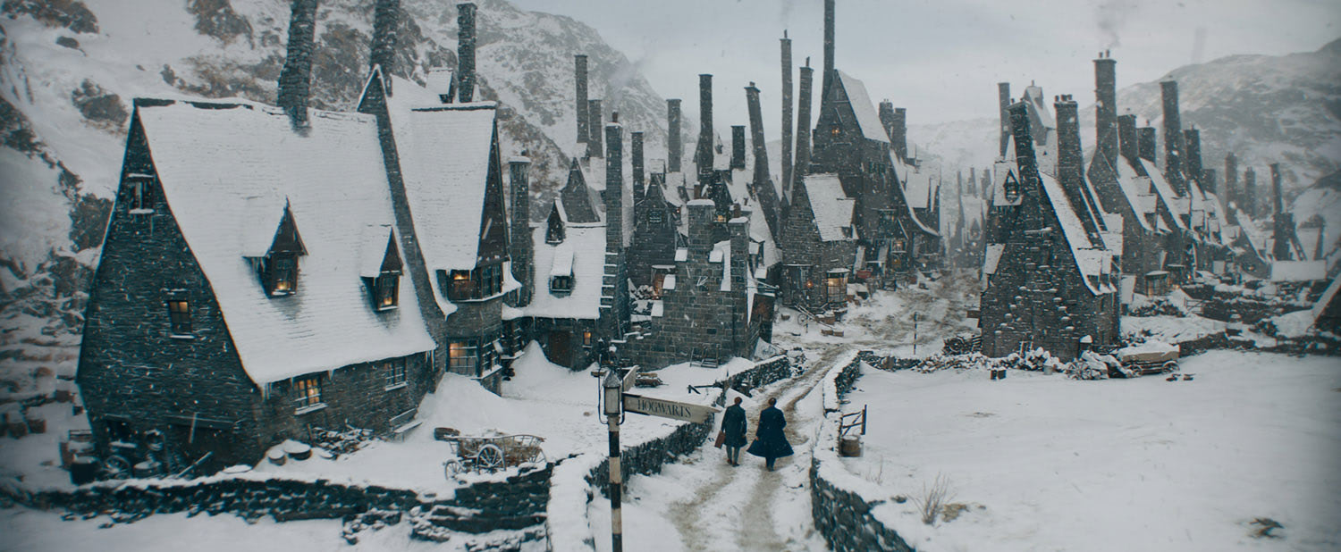 Newt and Theseus arrive in Hogsmeade
