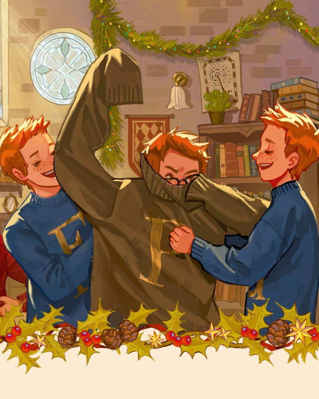 Percy and the Weasley sweater (Christmas at Hogwarts)