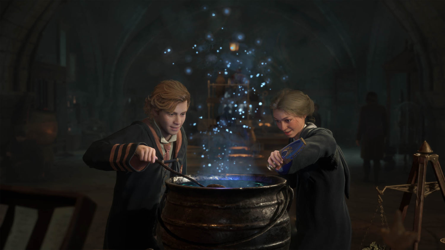 Brewing a potion (Hogwarts Legacy)
