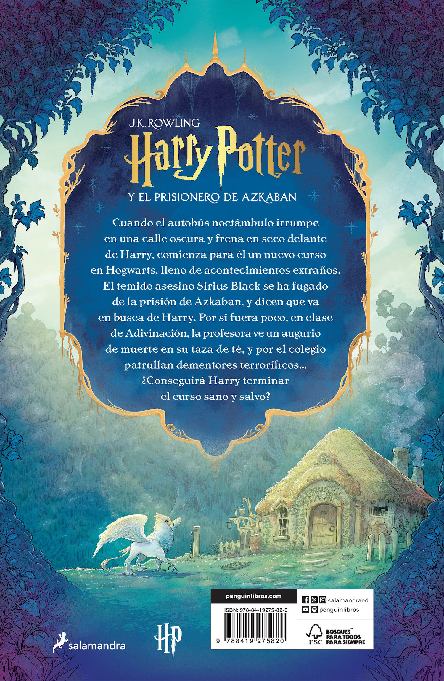 ‘Prisoner of Azkaban’ Spanish illustrated edition (back cover)