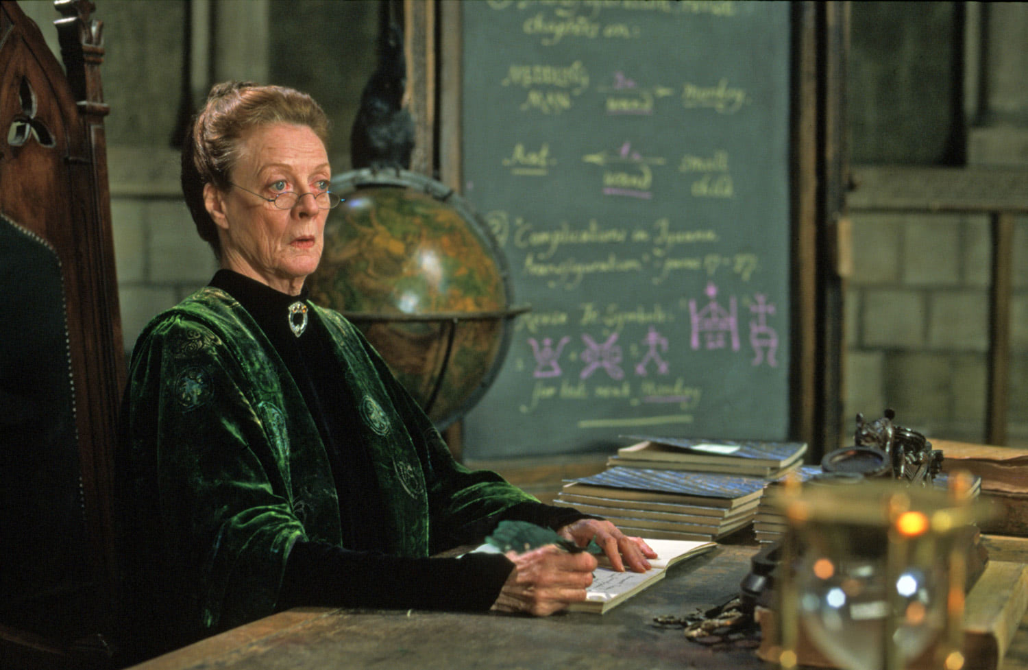 Professor McGonagall in her classroom. 