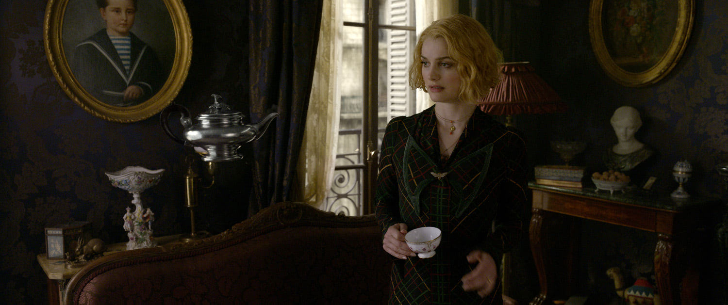 Queenie has a cup of tea
