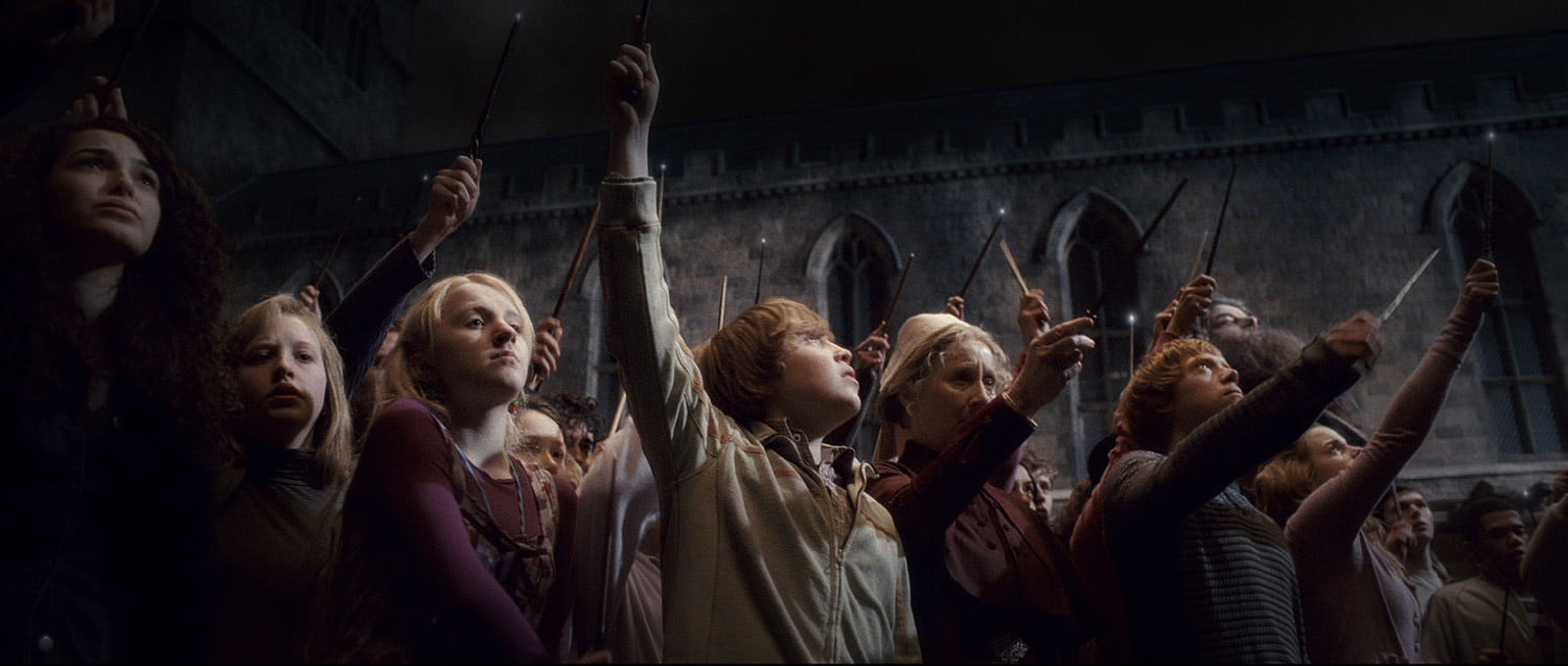 Raising wands in the sky