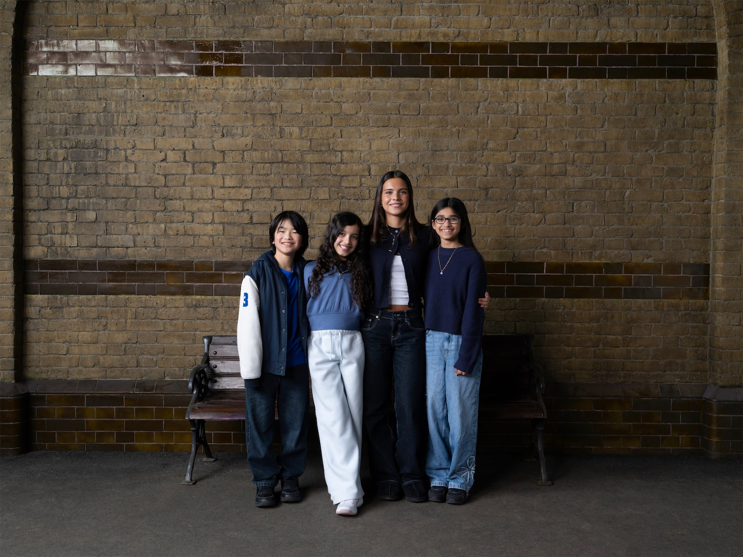 Aaron Zhao (Terry Boot), Eve Walls (Lisa Turpin), Scarlett Aarcher (Penelope Clearwater) and Anjula Murali (Padma Patil)