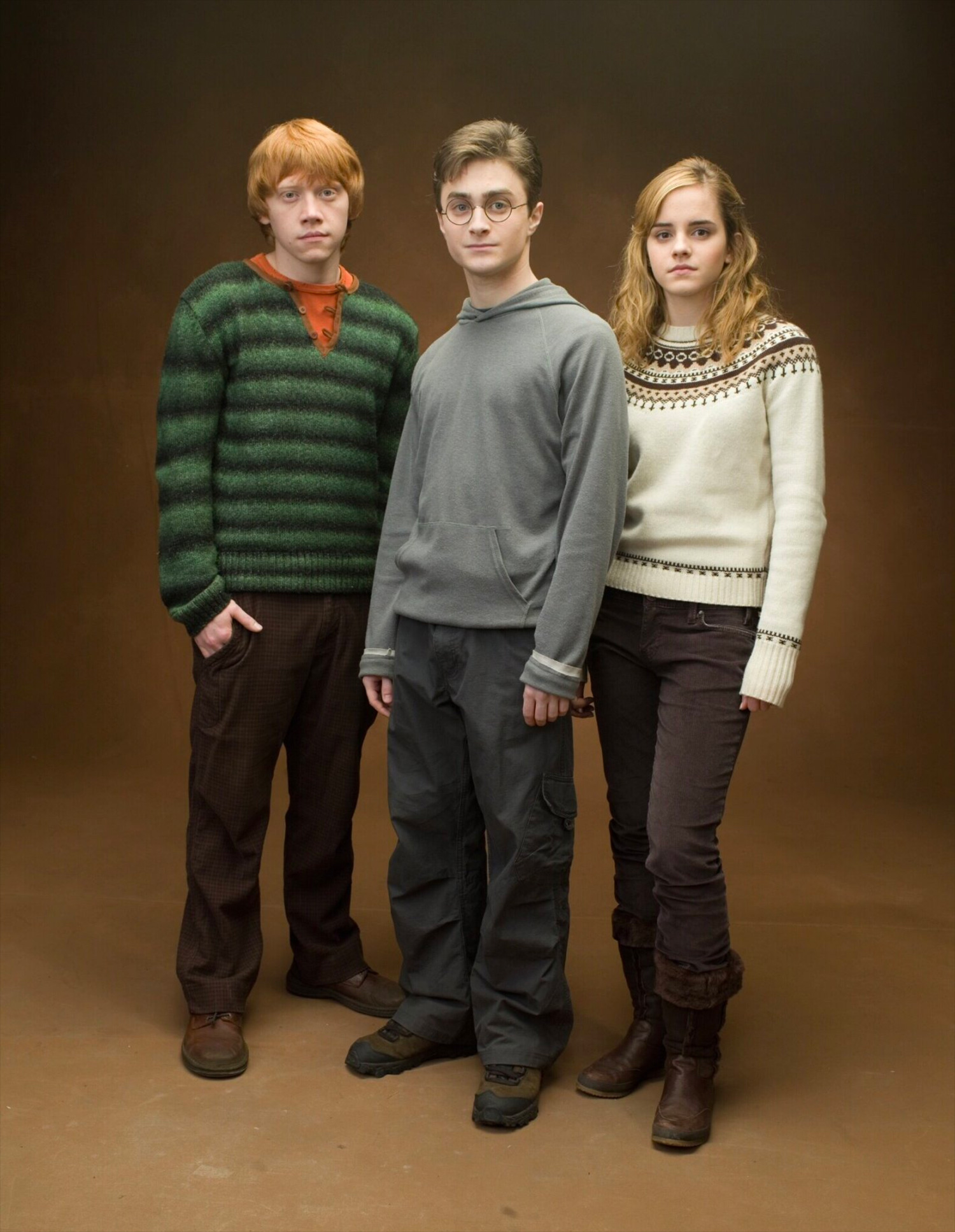 Portrait of Ron, Harry and Hermione