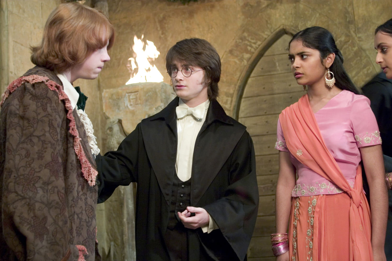 Ron, Harry and the Patil twins