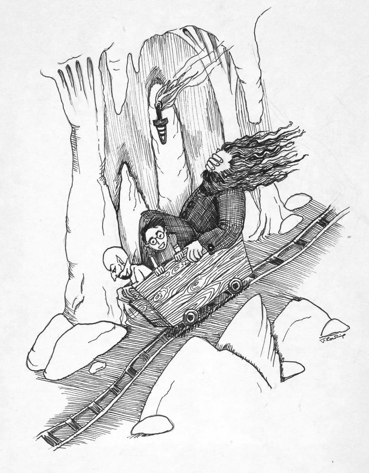 Gringotts cart (J.K. Rowling sketch)