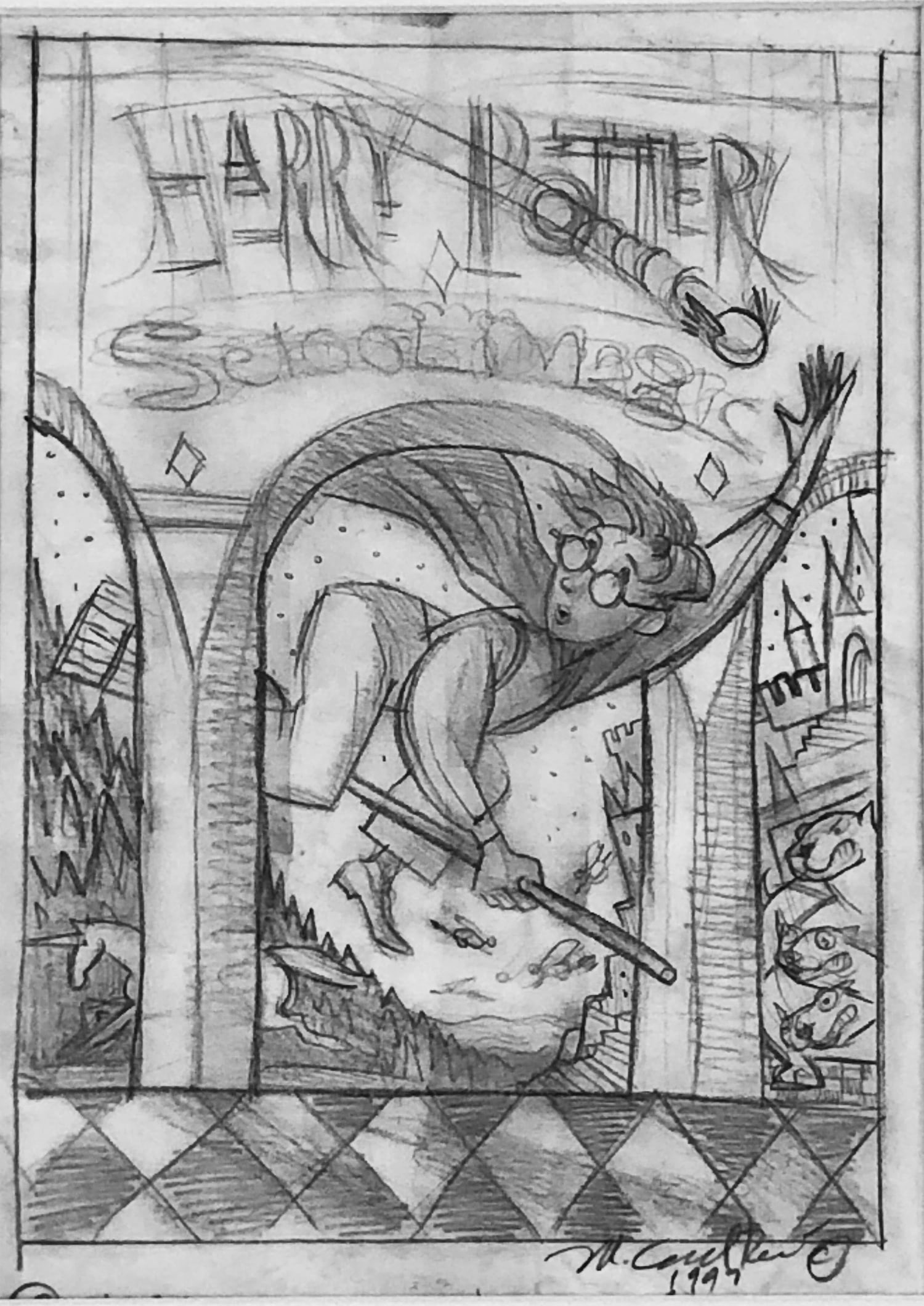 ‘Harry Potter and the School of Magic’ (Mary GrandPré early sketch)