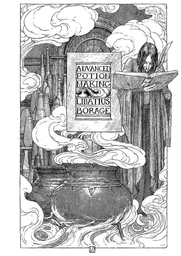 Snape studies Advanced Potion-Making (house editions)
