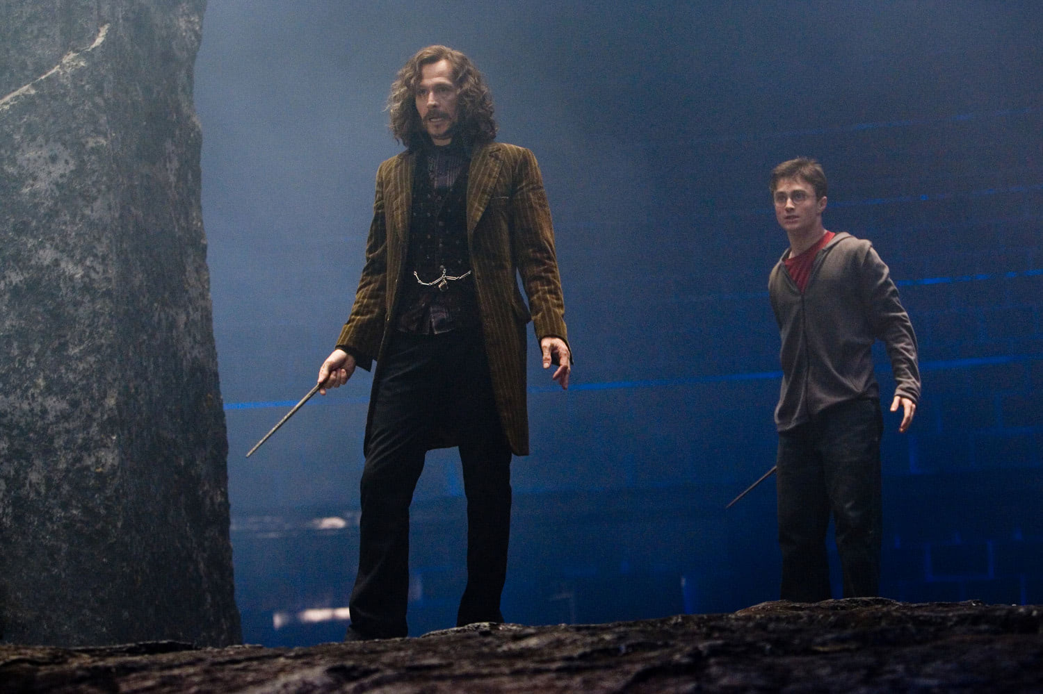 Sirius and Harry in the Department of Mysteries