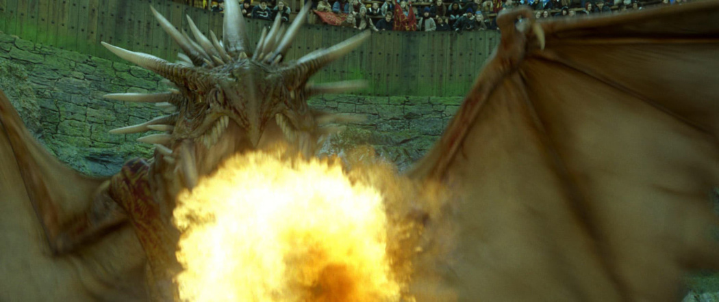 The Hungarian Horntail shooting flames — Harry Potter Fan Zone