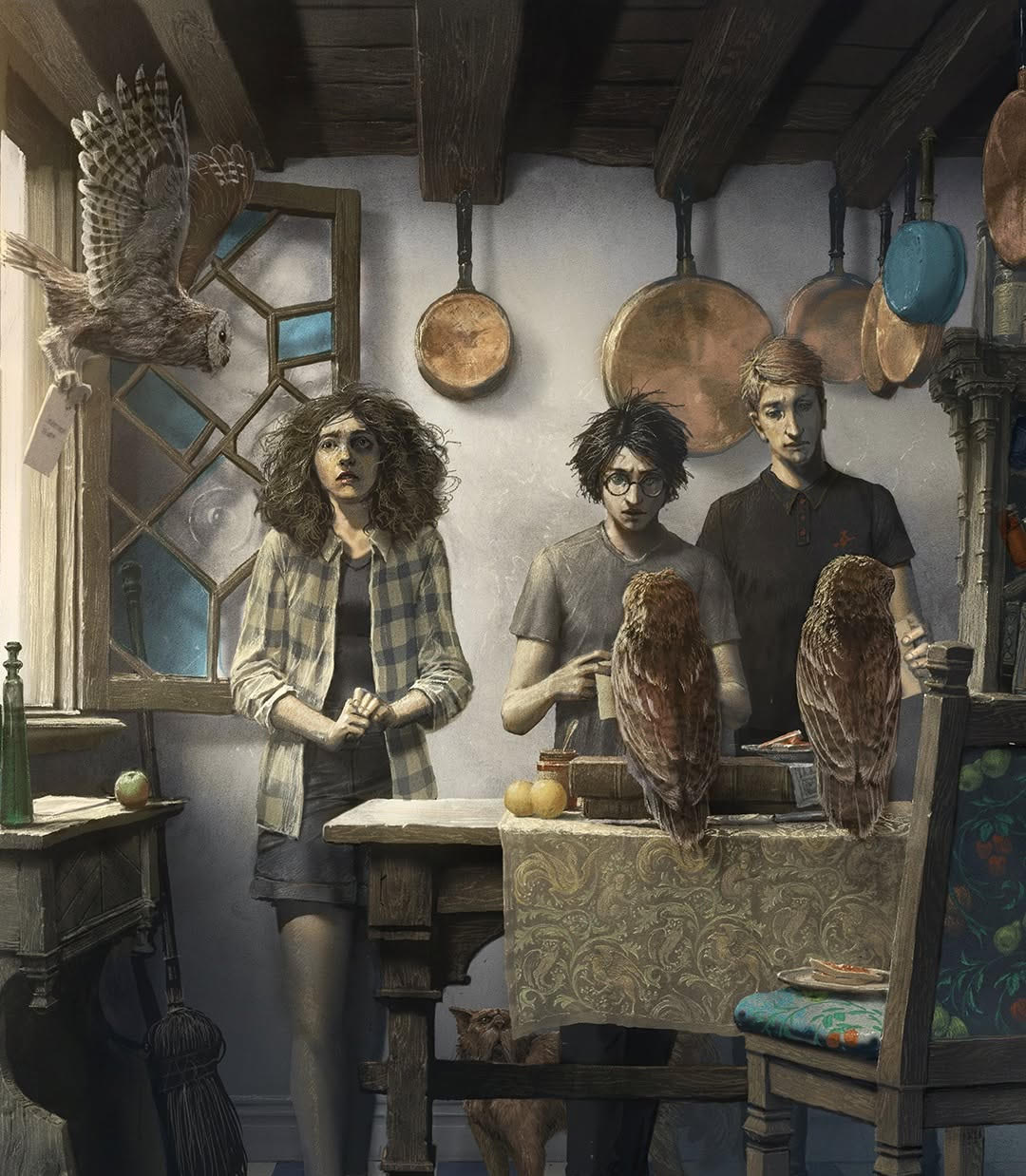 Hermione, Harry and Ron receive O.W.L. results
